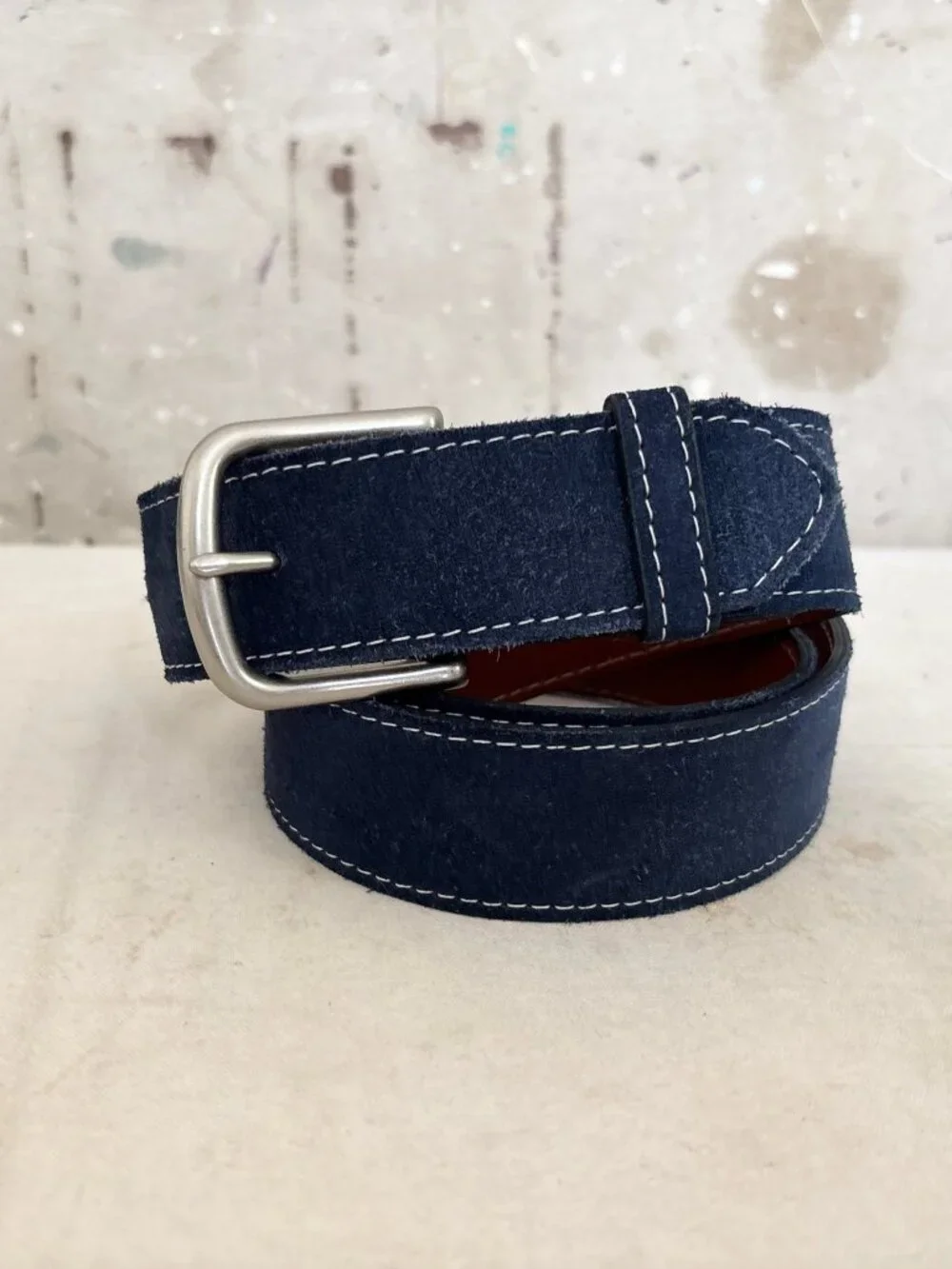 Beltcraft The Nor'easter Navy Suede Belt